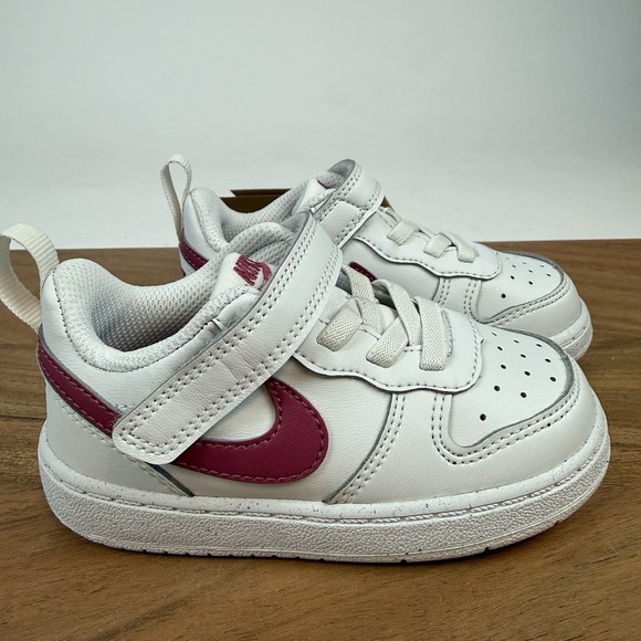 New NIB Little Kids NIke Court Borough Low Recraft Platinum Beet Sneakers Size 7